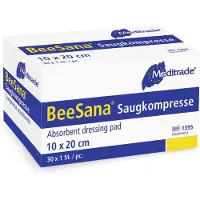 Meditrade BeeSana Saugkompresse, steril, 10 x 20 cm 30 St