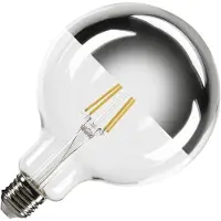 SLV 1005306 G125 E27 Mirrorhead, LED Leuchtmittel chrom 7,5 W 2700 K CRI 90 180°