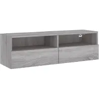 vidaXL TV-Wandschrank Grau Sonoma 100x30x30 cm Holzwerkstoff