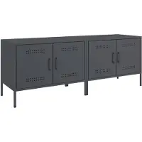 vidaXL TV-Schränke 2 Stk. Anthrazit 68x39x50,5 cm Stahl