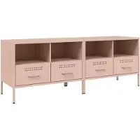 vidaXL TV-Schränke 2 Stk. Rosa 68x39x50,5 cm Stahl