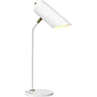 Elstead Lighting Schreibtischlampe Industrial Nordic Quinto Stahl Weiß Messing 1 Licht E27