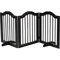 PawHut Hundeschutzgitter - Hundegitter - 3 Stück - Schwarz - 154.5L x 29.5W x 61H cm