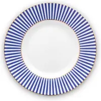 Pip studio Frühstücksteller Royal Stripes Blue 17 cm (6er-Set)