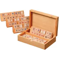 Philos 3608 - Rummy, Holzkassette, klein, Magnetverschluss, Strategiespiel