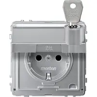 Merten SCHUKO-Steckdose alu MEG2316-7260