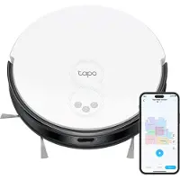TP-LINK Tapo RV20 Mop, Beutellos, Schwarz, Weiß, Rund, 0,4 l, 51 dB, 0,3 l
