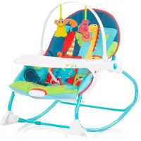 Chipolino Babywippe Enjoy, Stuhl, Schaukelfunktion, Musikfunktion, Spielbogen blau