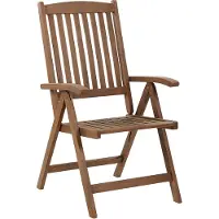 Beliani Balkonset Dunkelbraun Akazienholz 3-Teilig Klappbar Verstellbar Abnehbare Tischplatte Modern Rustikal Terrasse Garten Ausstattung Holzmöbel