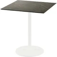 Veba Urban Terrassentisch Weiß gestell + Midnight Marble HPL 70x70 cm