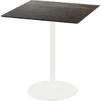 Essentials Urban Terrassentisch Weiß gestell + Riverwashed Wood HPL 70x70 cm