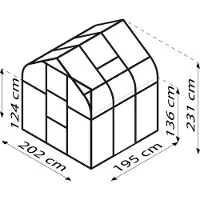 Pergart Vitavia, Gewächshaus "Orion 3800", schwarz, 3,8 m², 3 mm ESG