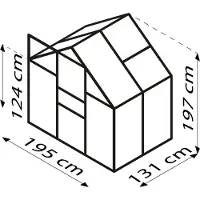 Pergart Vitavia, Gewächshaus "Venus 2500", smaragd grün, 2,5 m², 3 mm ESG