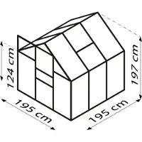 Pergart Vitavia Gewächshaus "Venus 3800" schwarz 3,8 m² 4 mm HKP