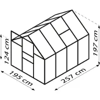 Pergart Vitavia, Aktionsangebot (inkl. 60 Euro Zubehör): Gewächshaus "Venus 5000", schwarz, 5,0 m², 6 mm HKP
