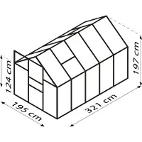 Pergart Vitavia Gewächshaus "Venus 6200" schwarz 6,2 m² 3 mm ESG