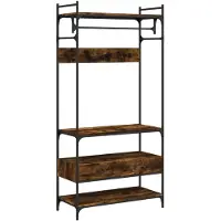 vidaXL Kleiderständer mit Schubladen Räuchereiche 89x39x184,5 cm