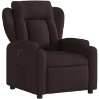 vidaXL Relaxsessel Elektrisch Dunkelbraun Stoff