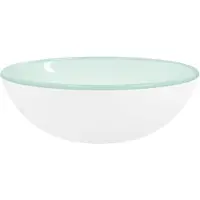 vidaXL Waschbecken Hartglas 35x12 cm Weiß