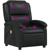 vidaXL Massagesessel Schwarz Kunstleder