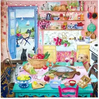 Eeboo - Puzzle 1000 pcs - Pink Kitchen - (EPZTPNK)