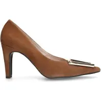 Manfield Beigefarbene Veloursleder-Pumps | Größe 40