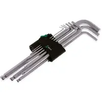 Wera 9-teiliger 1,5 bis 10mm Inbusschlüssel-Satz lang mit Kugelkopf