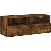 vidaXL TV-Wandschrank Räuchereiche 80x30x30 cm Holzwerkstoff
