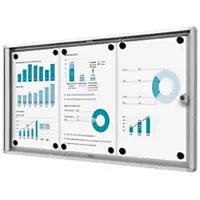 SHOWDOWN Displays Schaukasten für Innen Economy SCXS - 3x DIN A4 - B1 geprüft - Aluminium - Silber