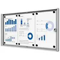 SHOWDOWN Displays Schaukasten für Innen Economy SCXS - 3x DIN A4 - Aluminium - Silber