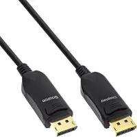 InLine DisplayPort 2.1 AOC Kabel, UHBR, schwarz, 20m, 20 m, DisplayPort, DisplayPort, Stecker, Stecker, 10240 x 4320 Pixel