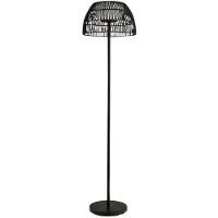 LUCANDE LED-Außenstehleuchte Heribio, schwarz, Eisen, 153 cm