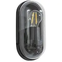 LUCANDE Außenwandleuchte Serine, 25,5 cm, schwarz, Aluminium