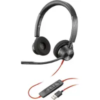 HP Poly Poly Blackwire 3320 USB-A Headset, Kabelgebunden, Büro/Callcenter, 130 g, Kopfhörer, Schwarz