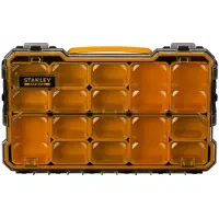 Stanley FATMAX Profi-Organizer, Kasten für Kleinteile, Polycarbonat (PC), Schwarz, Gelb, 432 mm, 267 mm, 64 mm