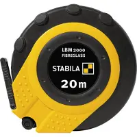 Stabila Kapselbandmaß LBM 2000, 20 m, Glasfaserband, metrische Skala