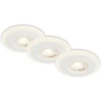 Briloner LED Einbauleuchten Bad Lichtring 3 stufig einstellbar IP44 weiß Ø8,4cm