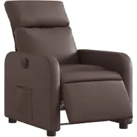 vidaXL Elektrischer Relaxsessel Braun Kunstleder