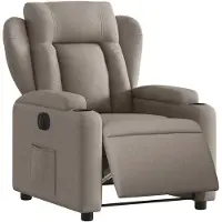 vidaXL Relaxsessel Elektrisch Taupe Stoff