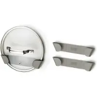 Joseph Joseph Duo, Küchenschubladen-Organizer, Selbstklebender Halter für Deckel de Töpfe und Pfannen, Einfache Montage ohne Werkzeug, ideal für Deckel de bis 24 cm, grau