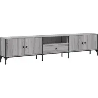 vidaXL TV-Schrank mit Schublade Grau Sonoma 200x25x44 cm Holzwerkstoff
