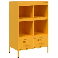 vidaXL Highboard Senfgelb 68x39x101,5 cm Stahl