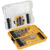 Dewalt DT70757-QZ, Bohrer, Bohrerbit-Set, Metall, Holz, 6,4 mm, Bodenschnellarbeitsstahl (HSS-G), 55 Stück(e)