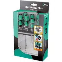 Wera Schraubendreher-Set Kraftform Plus Lasertip + Rack-334/6