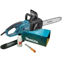 Makita Elektro-Kettensäge "UC3551AK" 2.000 W, 14 m/s, 35 cm" leistungsfähig,werkzeuglose Kettenspannung +Ketten-und Schienenwechsel