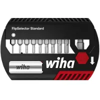 Wiha 7947902 Bit Set FlipSelector Standard 25 mm Sechskant 12-tlg. 1/4" (39039)