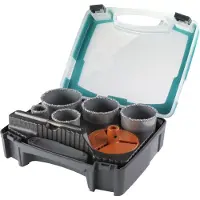 Wolfcraft 1 Bohrkranz-Set ø33,53,68,73,83mm