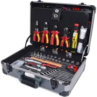 Ks Tools 1/4" + 1-2 Elektriker-Werkzeugkoffer, 128-tlg
