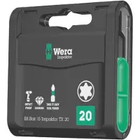 Wera Bitsatz IMPAKTOR Diamond T 20, Aufbew. Slimcase, 15-teilig, B 68 x T 75 x H 20 mm