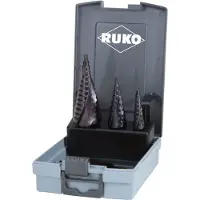 RUKO Stufenbohrer-Satz HSS TiAlN spiralgenutet - 3-tlg. - 101026FRO